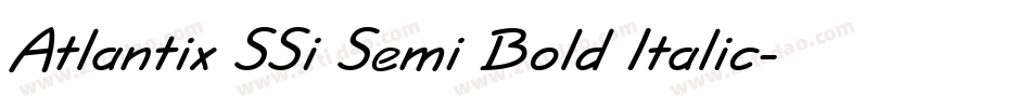 Atlantix SSi Semi Bold Italic字体转换